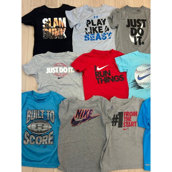 Bundle of Boy's size 6 Short Sleeve T-Shirts, Tees Nike Under Armour - Picture 3 of 11
